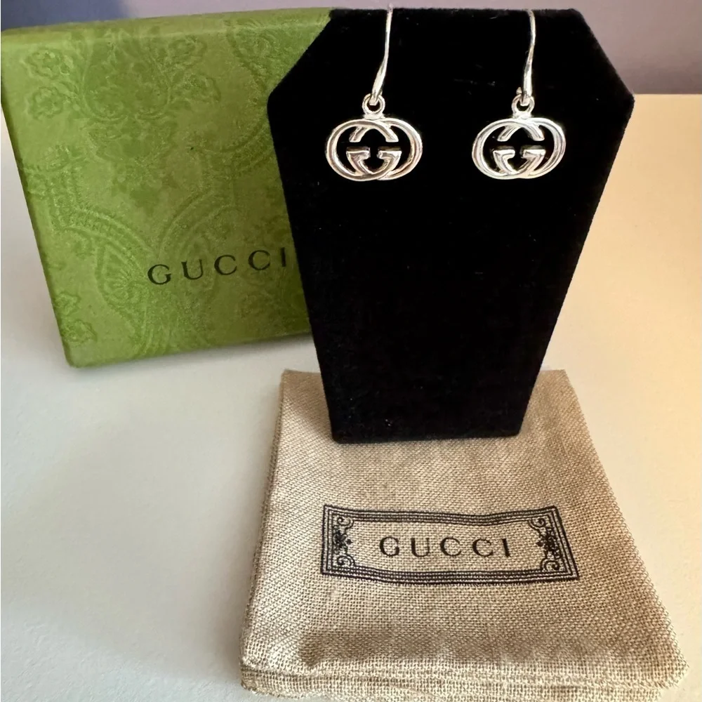 Gucci Silver Double G Earrings - Picture 2 of 4